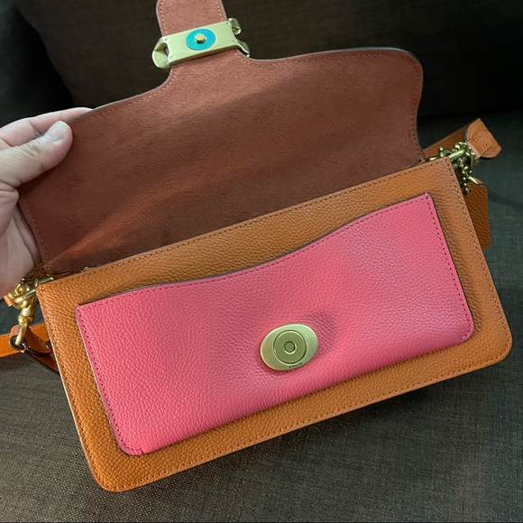COACH -Tabby Colorblock Mixed Leather Shoulder Bag/handbag/clutch - NWOT - Picture 2 of 12
